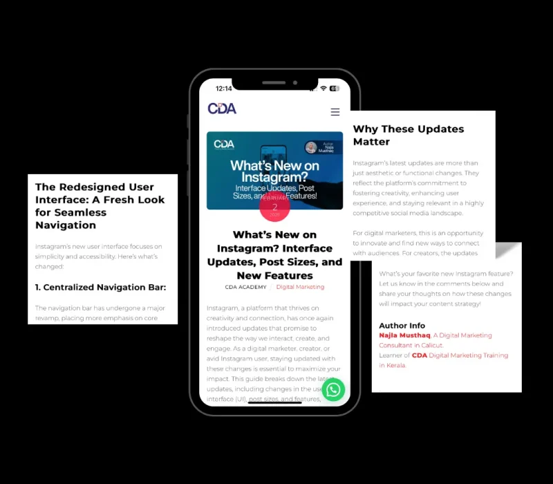 What’s New on Instagram? Interface Updates, Post Sizes, and New Features blog written by digital marketing consultant in Kerala