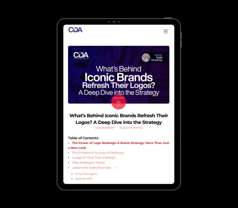 What’s Behind Iconic Brands Refresh Their Logos? A Deep Dive into the Strategy blog written by digital marketing consultant in Kerala